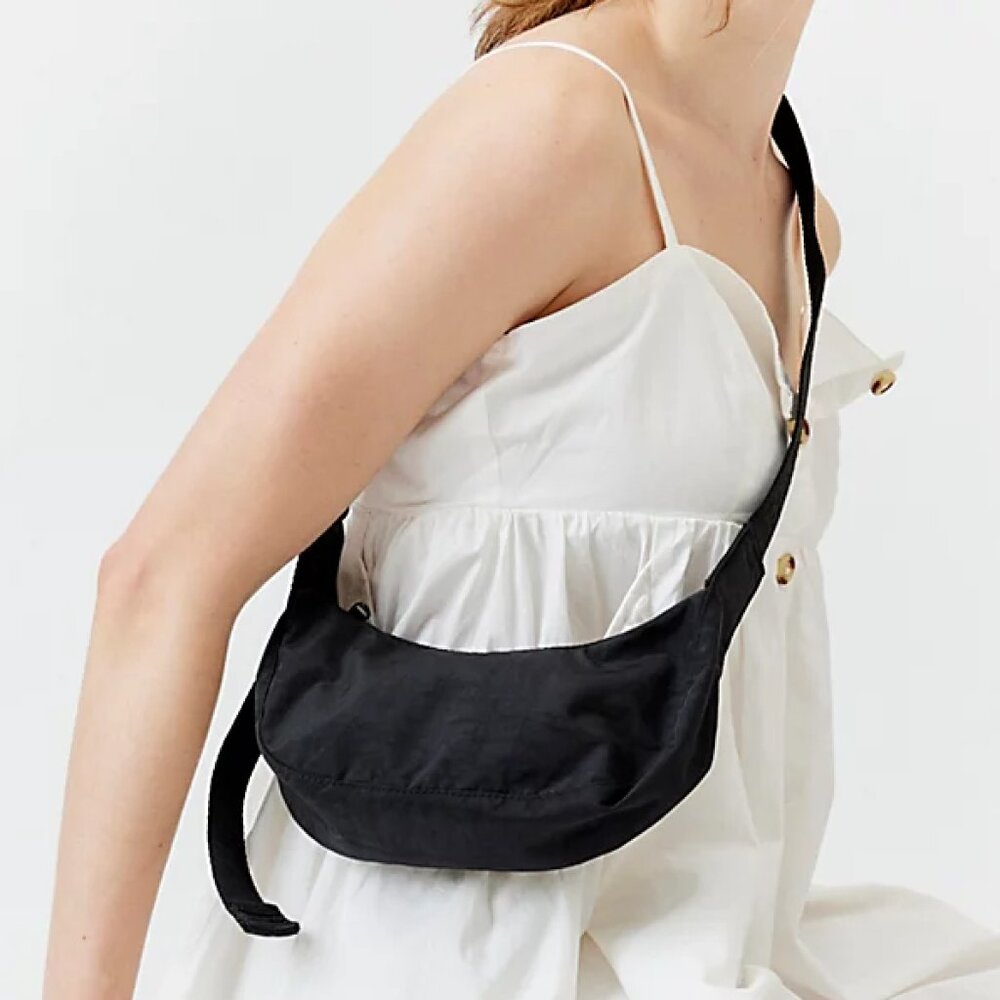 NWT - BAGGU Mini Nylon Black Color Crescent (Limited Edition)